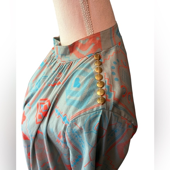 Sheridan French Patterned Gray and Orange Red Women's Casual Dress Size XS - Picture 13 of 13